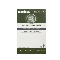 Boise X-9 Multi-Use Printer & Copy Paper, White, Ledger (11" x 17"), 2500 Sheets Per Case, 20 Lb, 92 Brightness