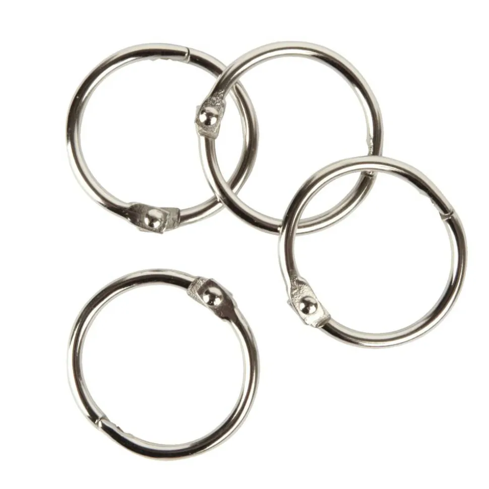 Book Rings, 1", Silver, Pack Of 100