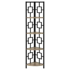 Bookshelf, Bookcase, Etagere, Corner, 4 Tier, 62