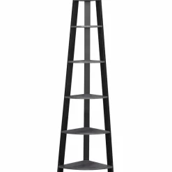 Bookshelf, Bookcase, Etagere, Corner, 5 Tier, 72