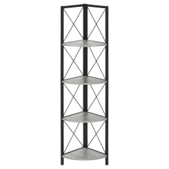 Bookshelf, Bookcase, Etagere, Corner, 4 Tier, 60