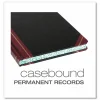 Boorum & Pease Account Book, Record, 7 5/8" x 9 5/8", 150 Pages, Black/Burgundy