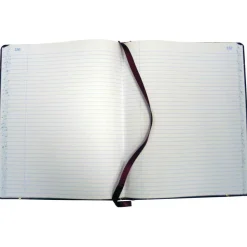Boorum & Pease Account Book, Record, 7 5/8" x 9 5/8", 150 Pages, Black/Burgundy