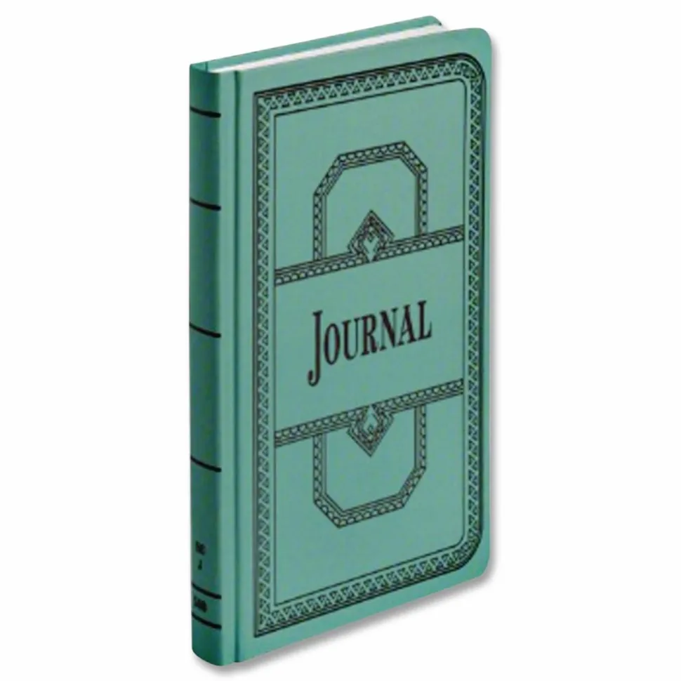 Boorum & Pease Canvas Account Book, Journal, 16 Lb., 12 1/8" x 7 5/8", 150 Pages, Blue