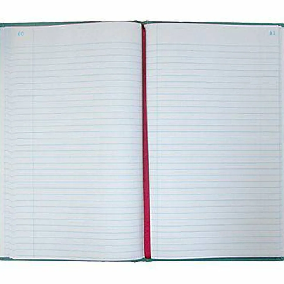 Boorum & Pease Canvas Account Book, Record, 16 Lb., 12 1/8" x 7 1/2", 300 Pages, Blue