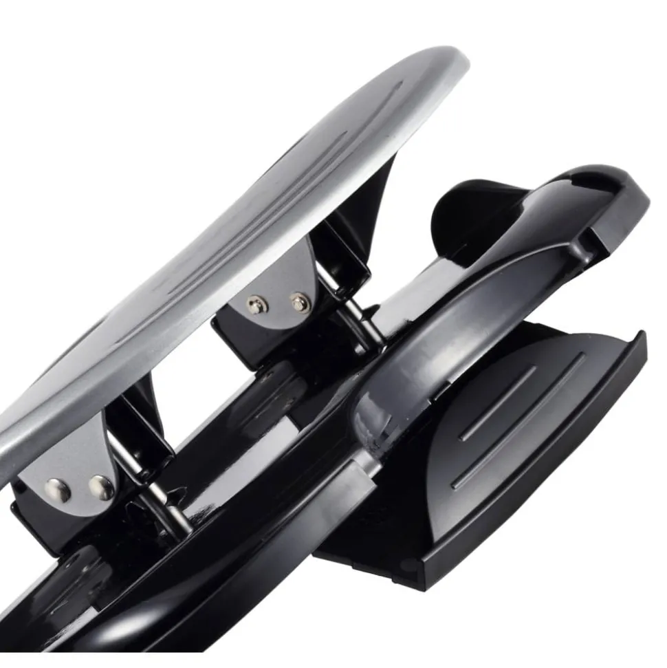 Bostitch EZ Squeeze Three-Hole Punch, 40 Sheet Capacity, Black/Silver