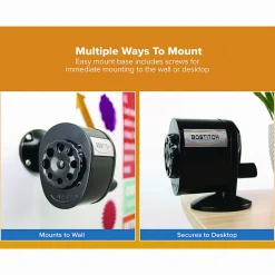 Bostitch Metal Manual Pencil Sharpener, Manually-Powered, 5.44