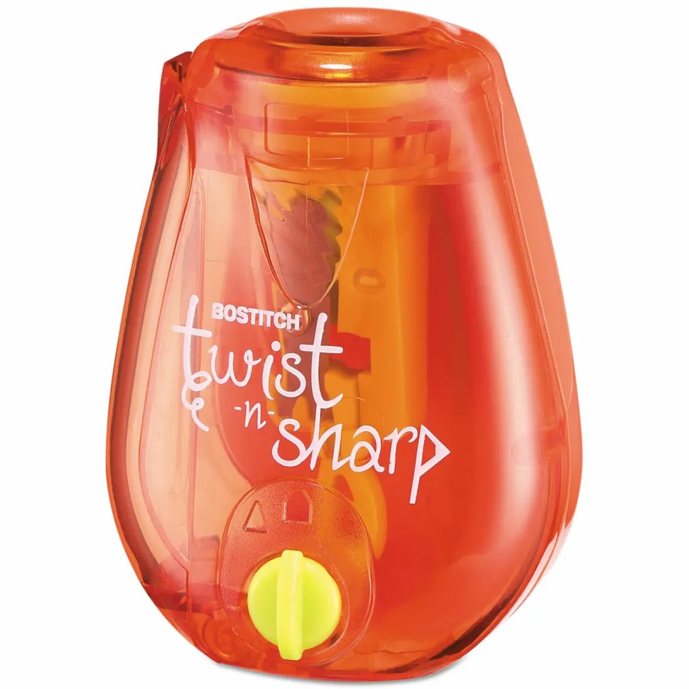 Bostitch Twist-N-Sharp Pencil Sharpener - Handheld - Assorted - 1 Each