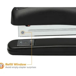 Bostitch Ergonomic Desktop Stapler, 20 Sheets Capacity, Black