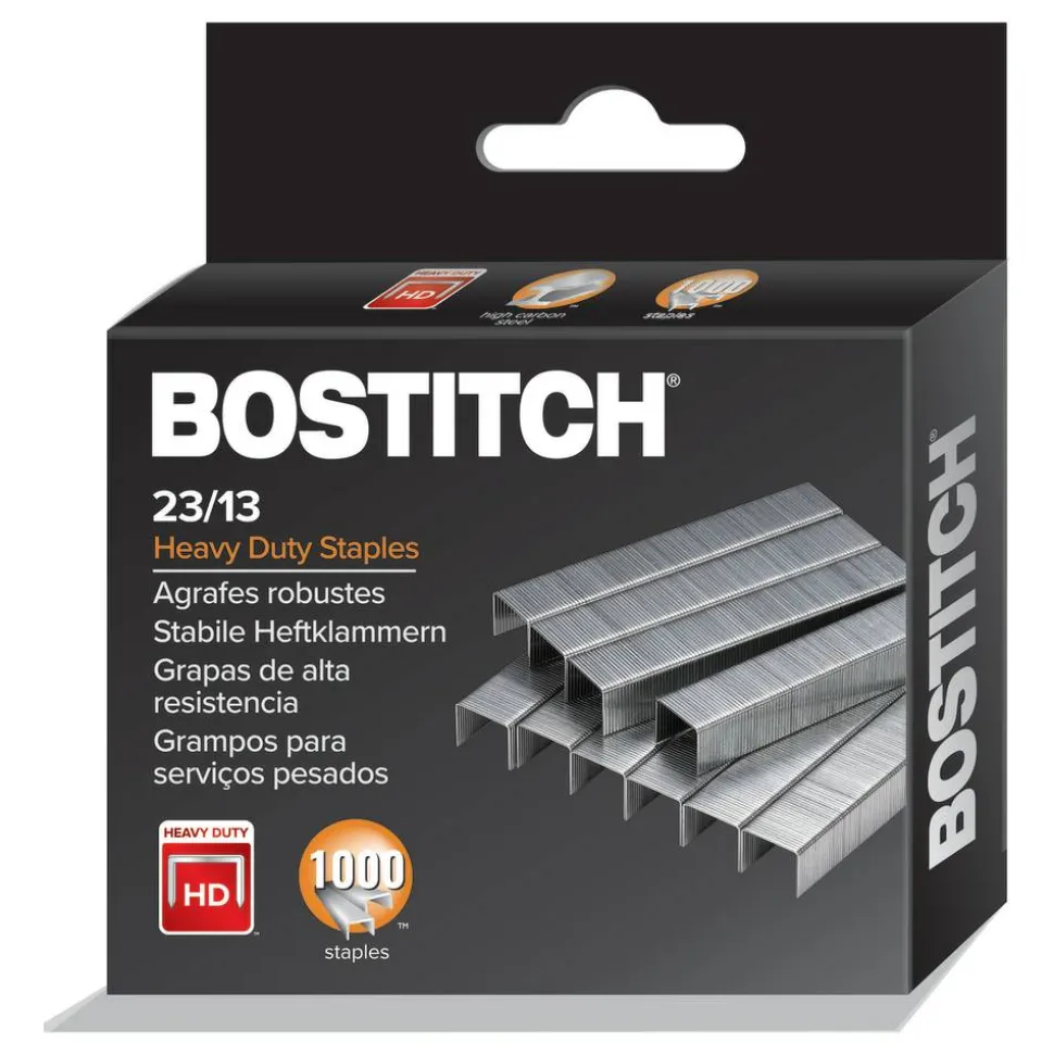 Bostitch Heavy-Duty Staples, 1/2" Standard, Box Of 1,000