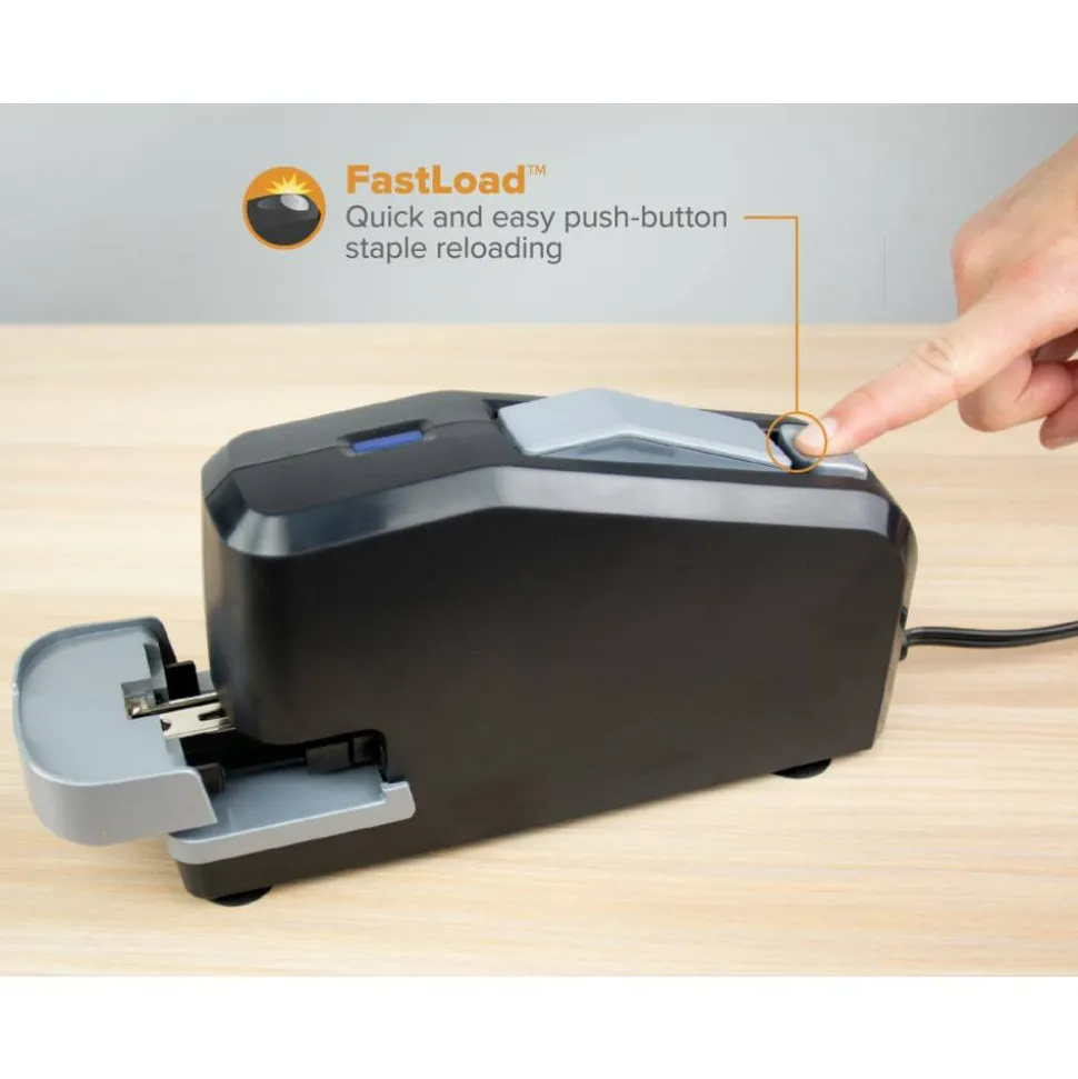 Bostitch Impulse 25 Electric Stapler With Staples And Staple Remover, Black
