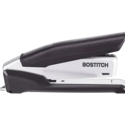 Bostitch inPOWER+28 Executive One-Finger 3-in-1 Eco-Friendly Desktop Stapler, 28-Sheet Capacity, Black/Silver