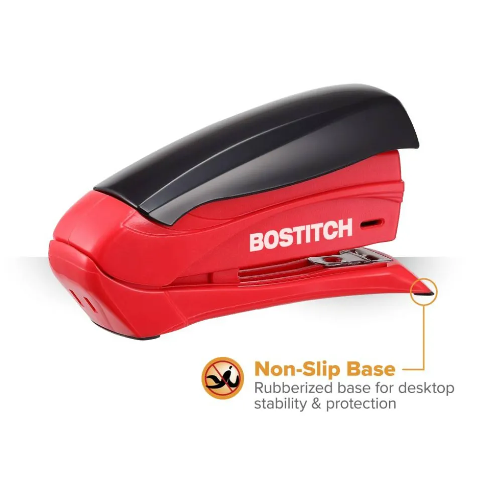 Bostitch Inspire Spring-Powered Compact Stapler, 15 Sheet Capacity, Assorted Colors