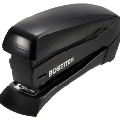 Bostitch Inspire Spring-Powered Compact Stapler, 15 Sheet Capacity, Black
