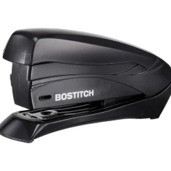 Bostitch Inspire Spring-Powered Compact Stapler, 15 Sheet Capacity, Black