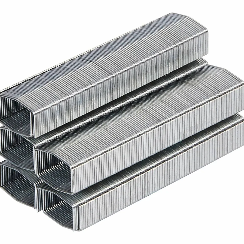 Bostitch PowerCrown Premium Staples, 210 Per Strip, 1/4" Leg , 1/2" Crown, Chisel Point , Silver, Pack of 10,000 - SB810M