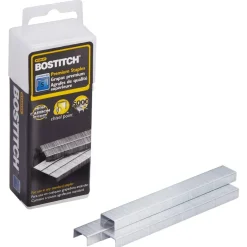 Bostitch Premium Standard Staples With Plastic Box, 1/4" Size, Full Strip, Box Of 5,000