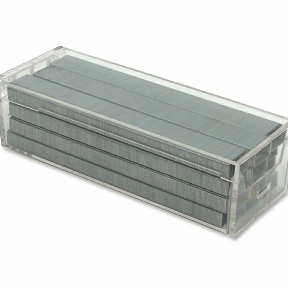 Bostitch Premium Standard Staples With Plastic Box, 1/4" Size, Full Strip, Box Of 5,000