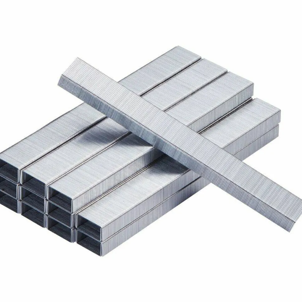 Bostitch Premium Standard Staples With Plastic Box, 1/4" Size, Full Strip, Box Of 5,000