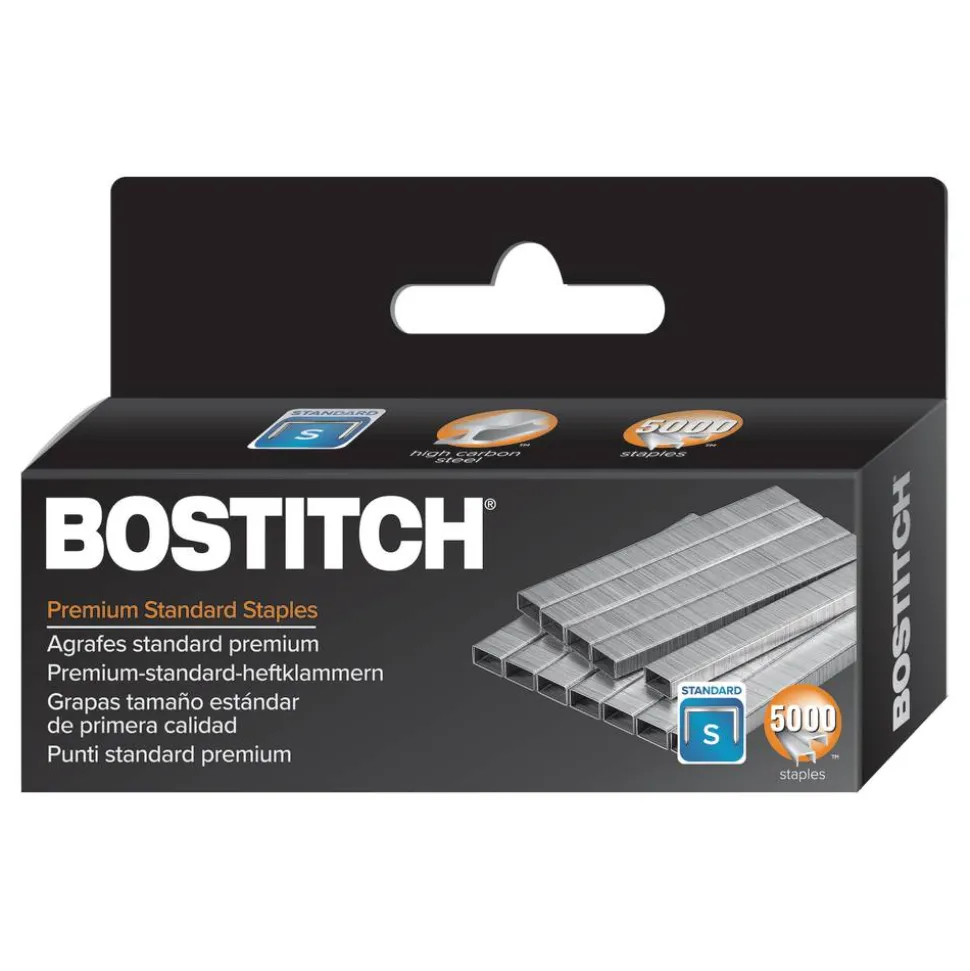 Bostitch Premium Staples, 1/4" Standard, Box Of 5,000