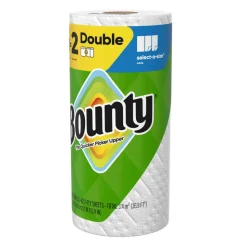 Bounty 2-Ply Paper Towels Select-A-Size Double Rolls, 24 Rolls Total/82 Sheets Per Roll, White