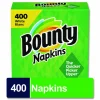 Bounty Quilted Napkins, 1-Ply, 12.1 x 12, White, 400/Pack, 4 Packs/Carton
