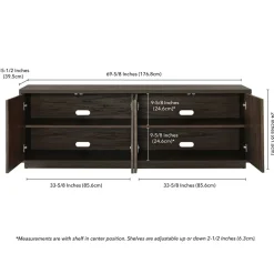 Bourne Rectangular Fluted TV Stand for TV's up to 75