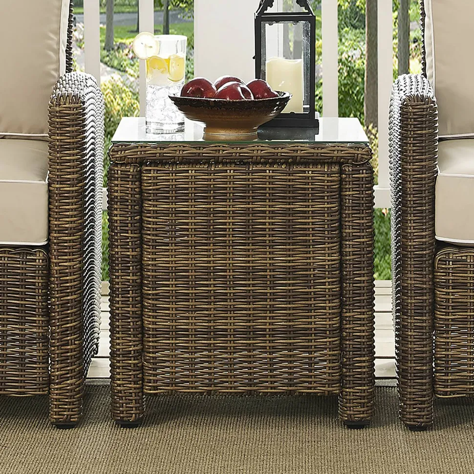 Bradenton Outdoor Wicker Rectangular Side Table