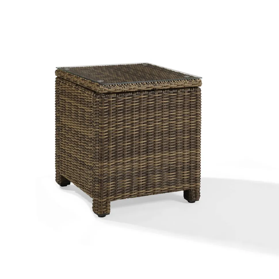 Bradenton Outdoor Wicker Rectangular Side Table