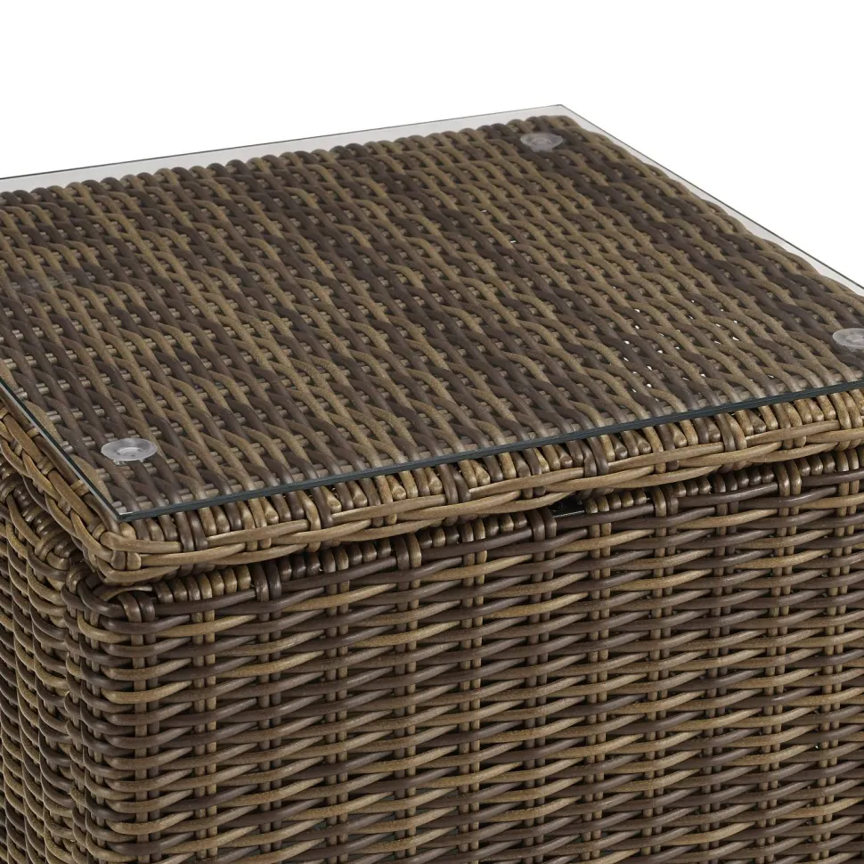 Bradenton Outdoor Wicker Rectangular Side Table