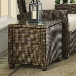 Bradenton Outdoor Wicker Rectangular Side Table