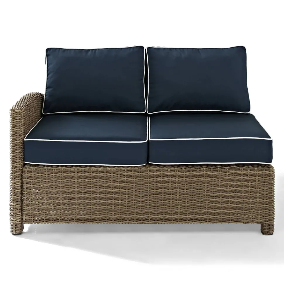 Bradenton Outdoor Wicker Sectional Left Side Loveseat