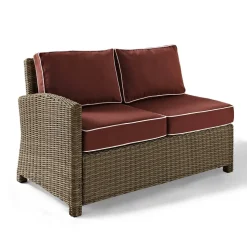 Bradenton Outdoor Wicker Sectional Left Side Loveseat