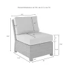 Bradenton Outdoor Wicker Sectional Center Chair