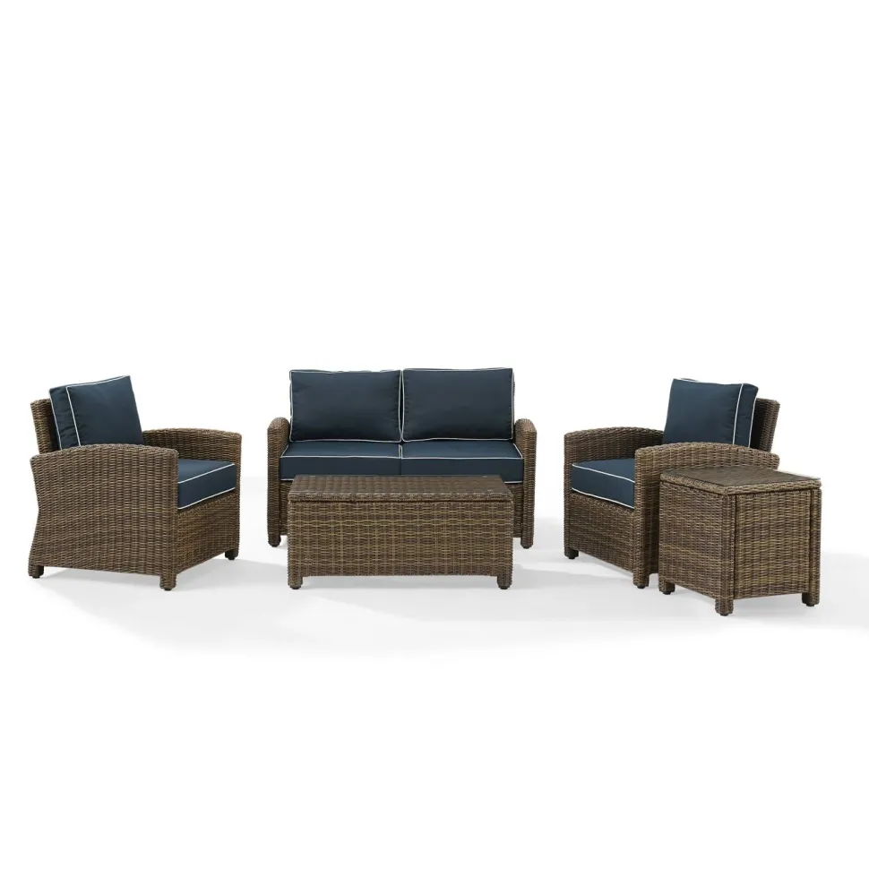 Bradenton 5Pc Outdoor Wicker Conversation Set