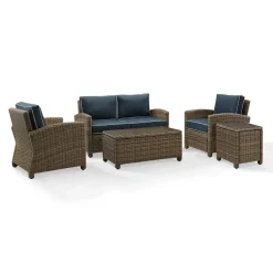 Bradenton 5Pc Outdoor Wicker Conversation Set