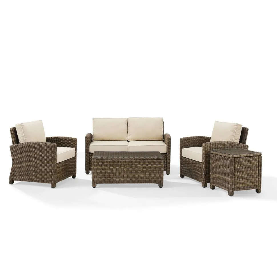 Bradenton 5Pc Outdoor Wicker Conversation Set