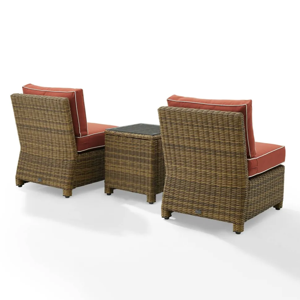 Bradenton 3Pc Outdoor Wicker Chair Set