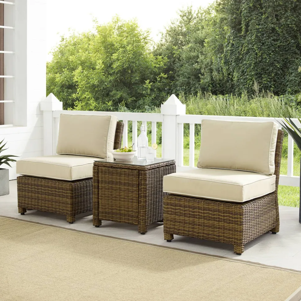 Bradenton 3Pc Outdoor Wicker Chair Set