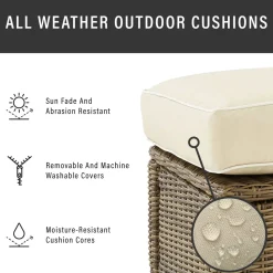 Bradenton 3Pc Outdoor Wicker Chair Set