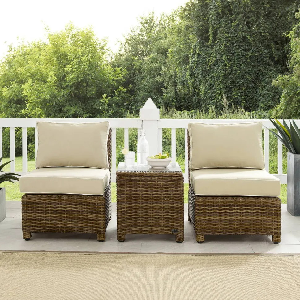 Bradenton 3Pc Outdoor Wicker Chair Set