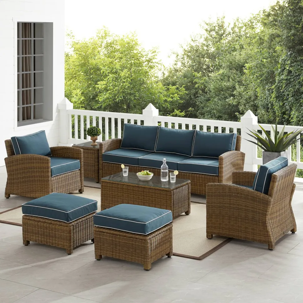 Bradenton 7Pc Outdoor Wicker Sofa Set