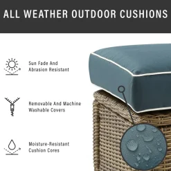 Bradenton 5Pc Outdoor Wicker Sectional Set