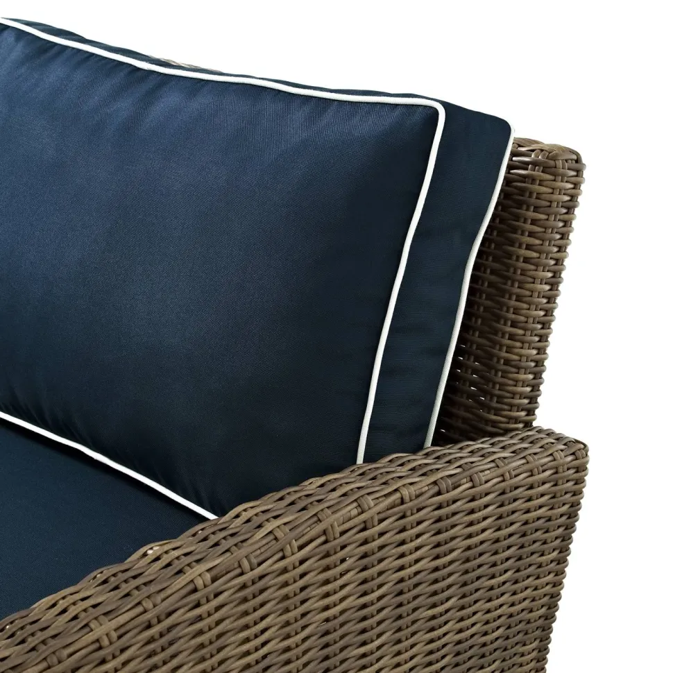 Bradenton 5Pc Outdoor Wicker Sectional Set