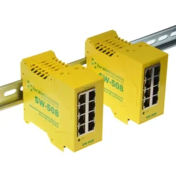 Brainboxes Industrial Ethernet 8 Port Switch DIN Rail Mountable
