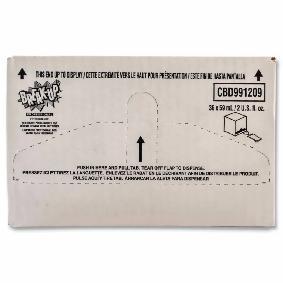 BREAK-UP Fryer Boil-Out Cleaner Packets, 2 Oz, Case Of 36