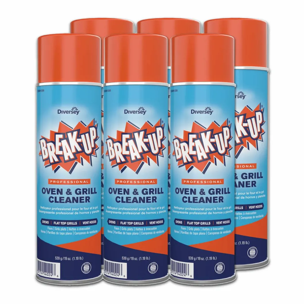 BREAK-UP Oven And Grill Cleaner, Ready to Use, 19 oz Aerosol Spray 6/Carton