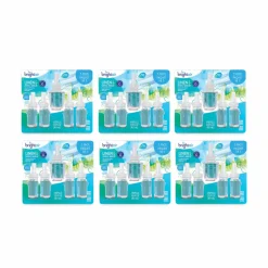 BRIGHT Air Electric Scented Oil Air Freshener Refill, Linen and Spring Breeze, 0.67 oz Bottle, 5/Pack, 6 Pack/Carton