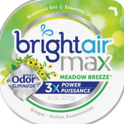 Bright Air Max Scented Gel Odor Eliminator - Gel - 8 oz - Meadow Breeze