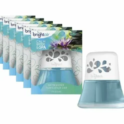 Bright Air Scented Oil Air Fresheners, Calm Waters/Spa Scent, 2.5 Oz, Blue, Pack Of 6